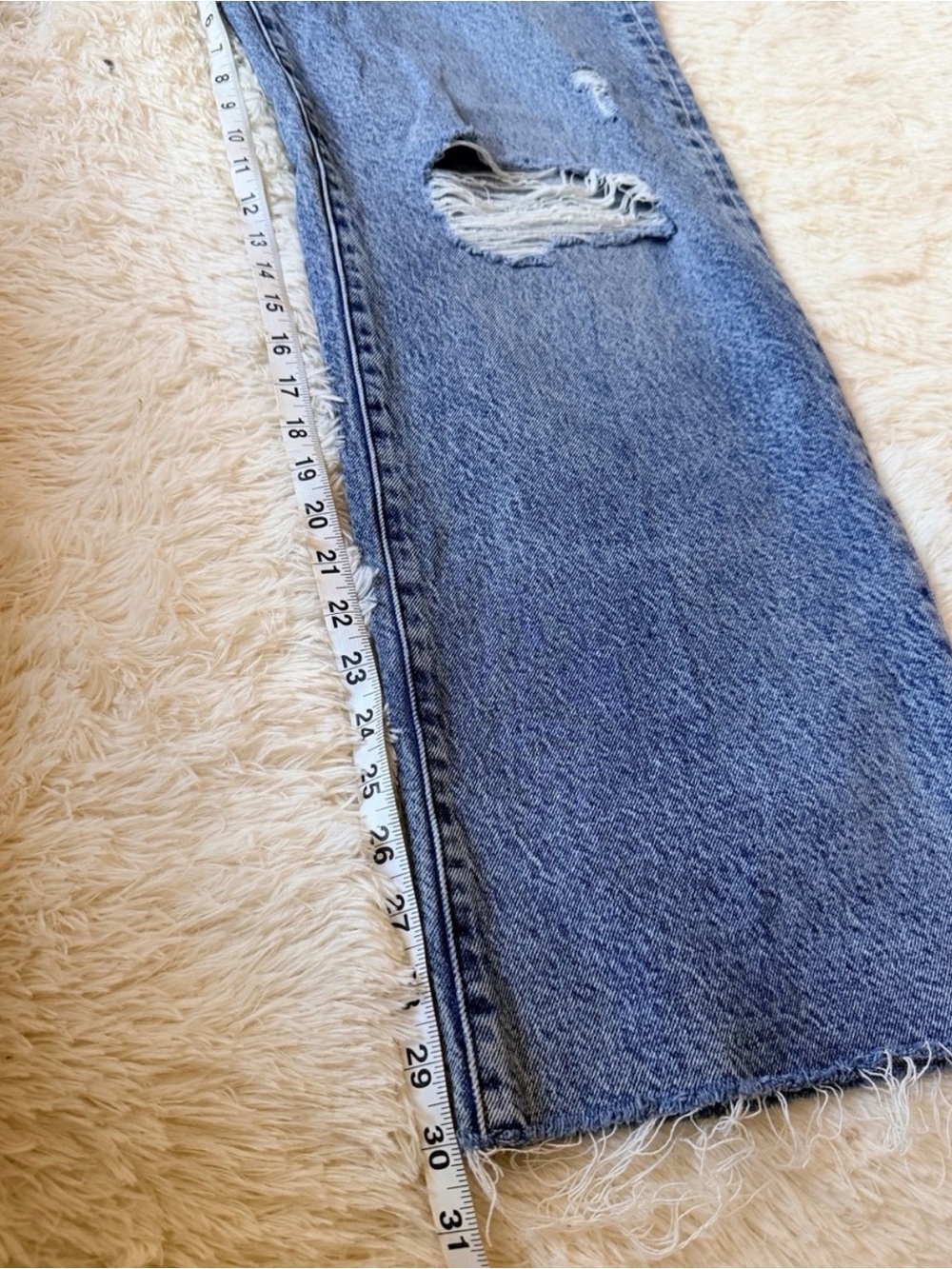 Express Wide Leg High-Rise Straight-leg 50/50 Rigid Stretch Jeans - Picture 6 of 6